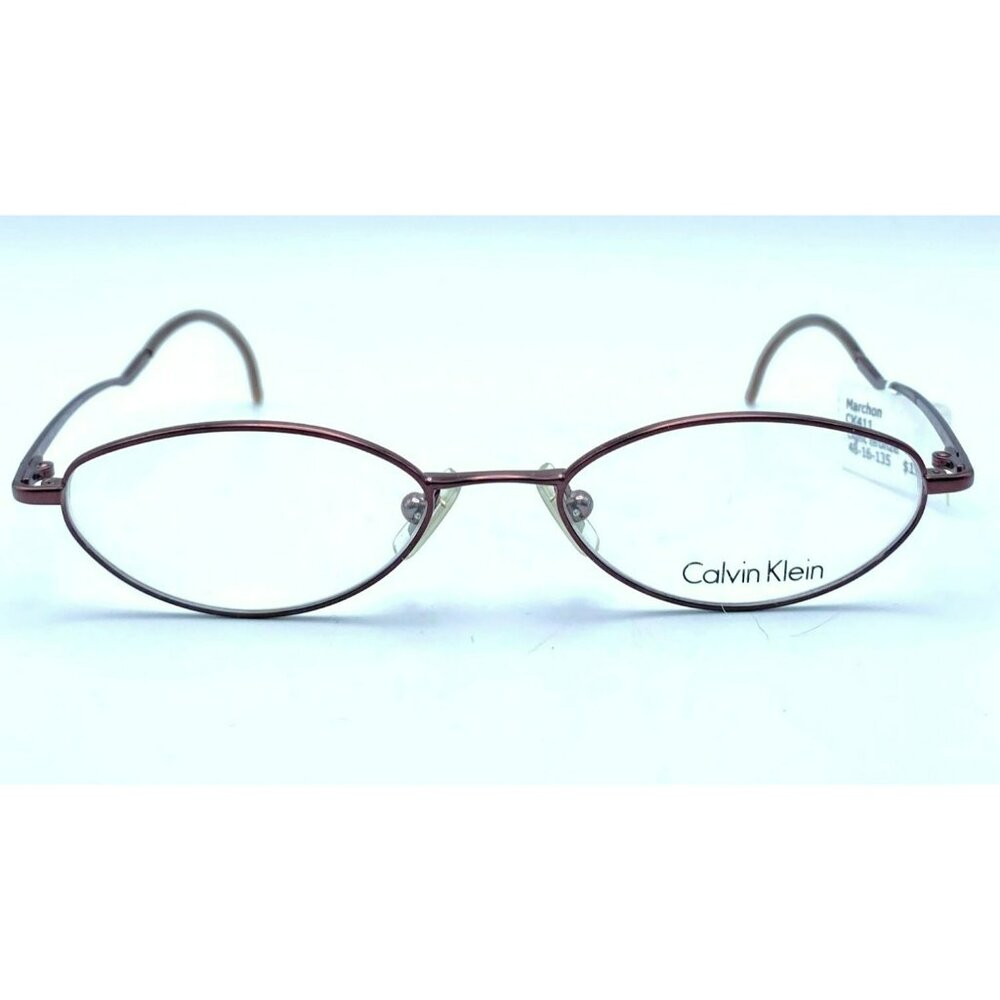 Calvin Klein Eyeglasses Glass Frame CK411 Brown Light Bronze 48-16-135 MSRP $199